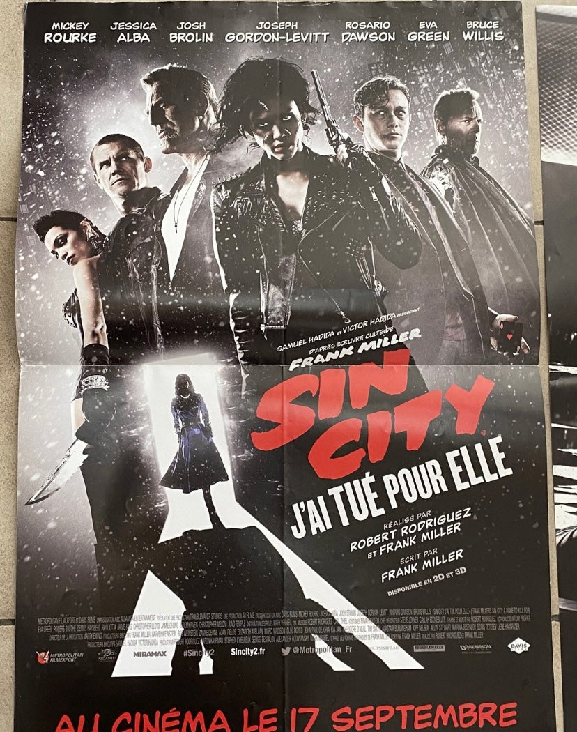 Affiches de films posters Sin City 54X40 Lot de 4
