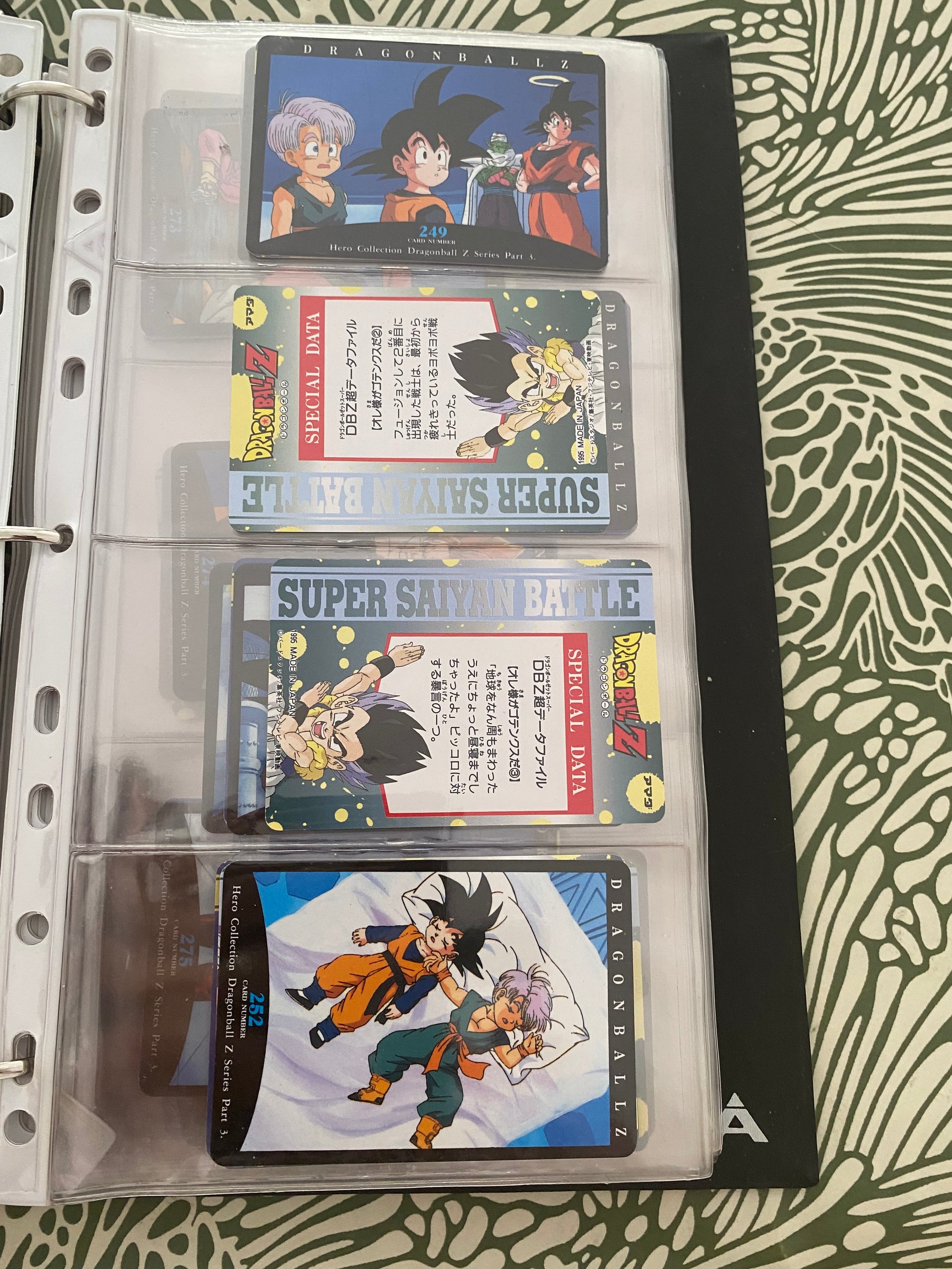 Dragon Ball Z part 3 cartes de collection numéro 249.252 Lot de 2
