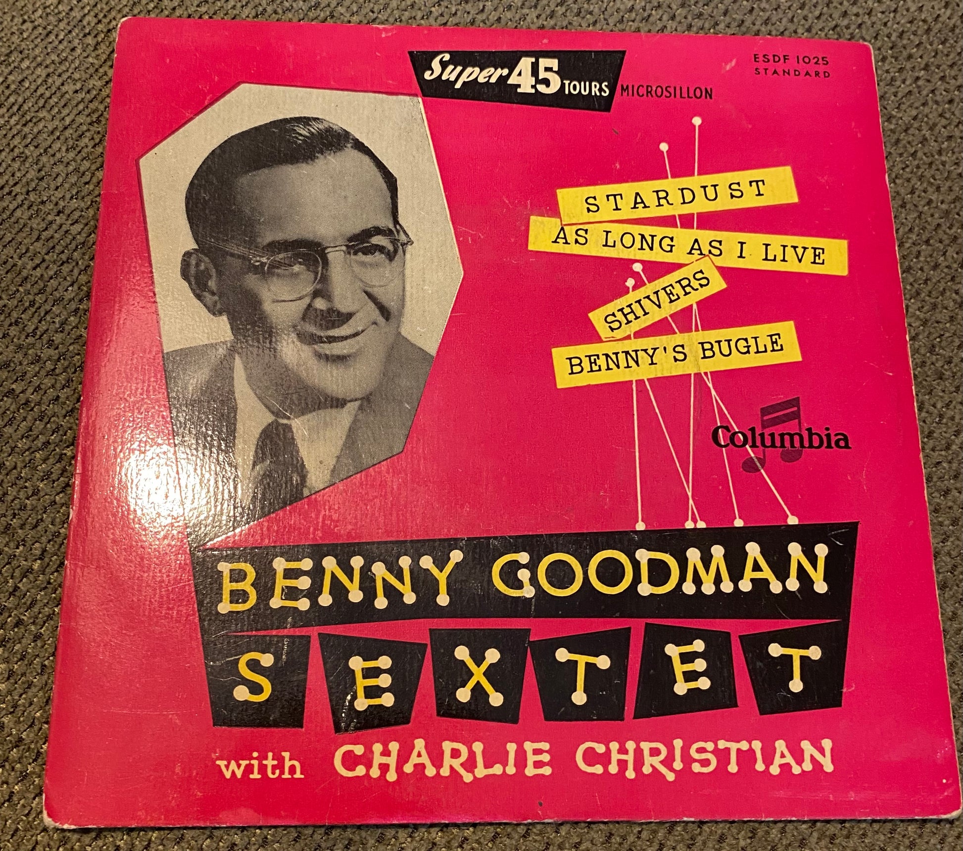 Disque vinyle 45 tours Benny Goodman Sextet With Charlie Christian