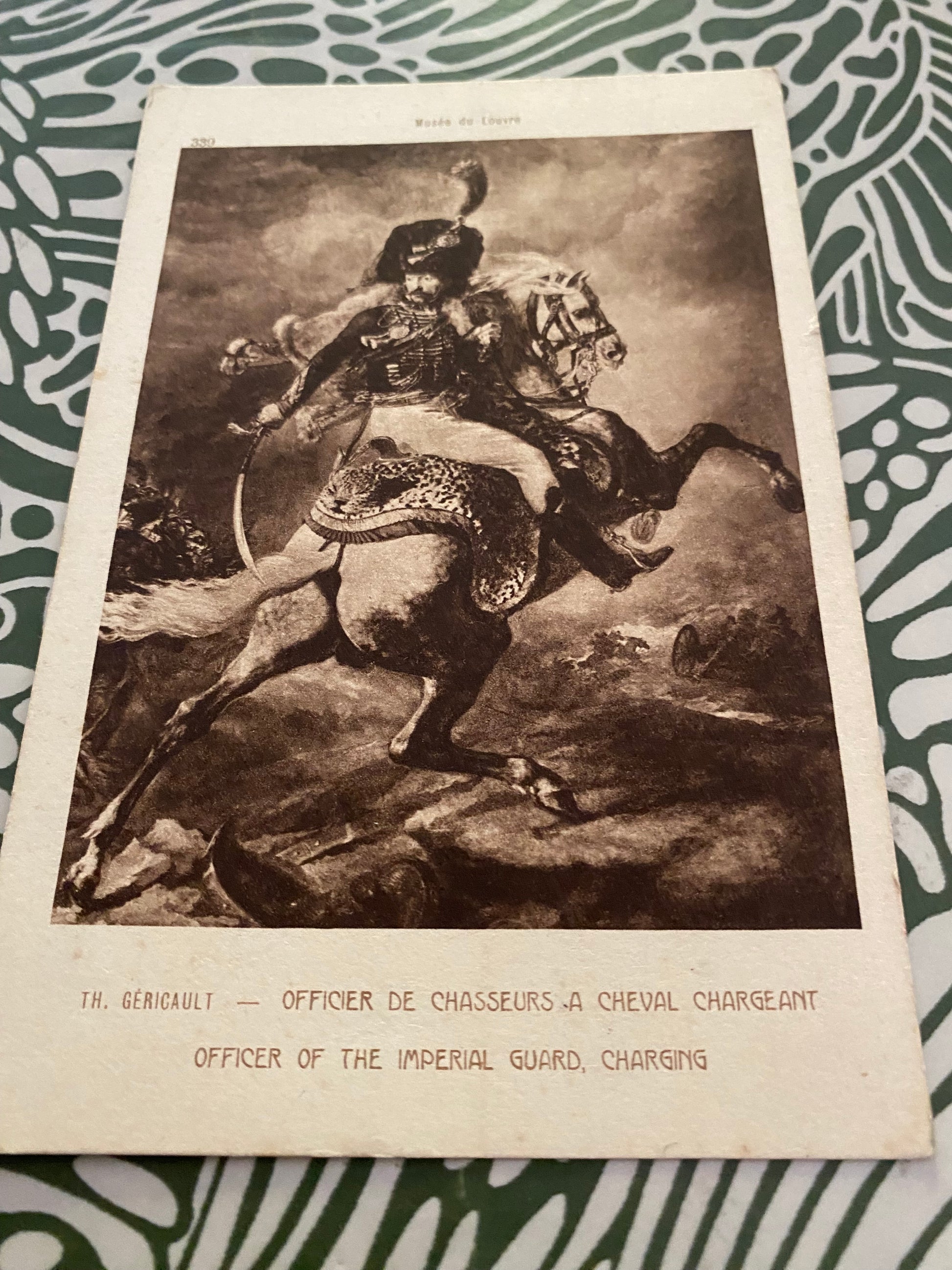 Carte postale Officier de chasseurs à cheval chargeant