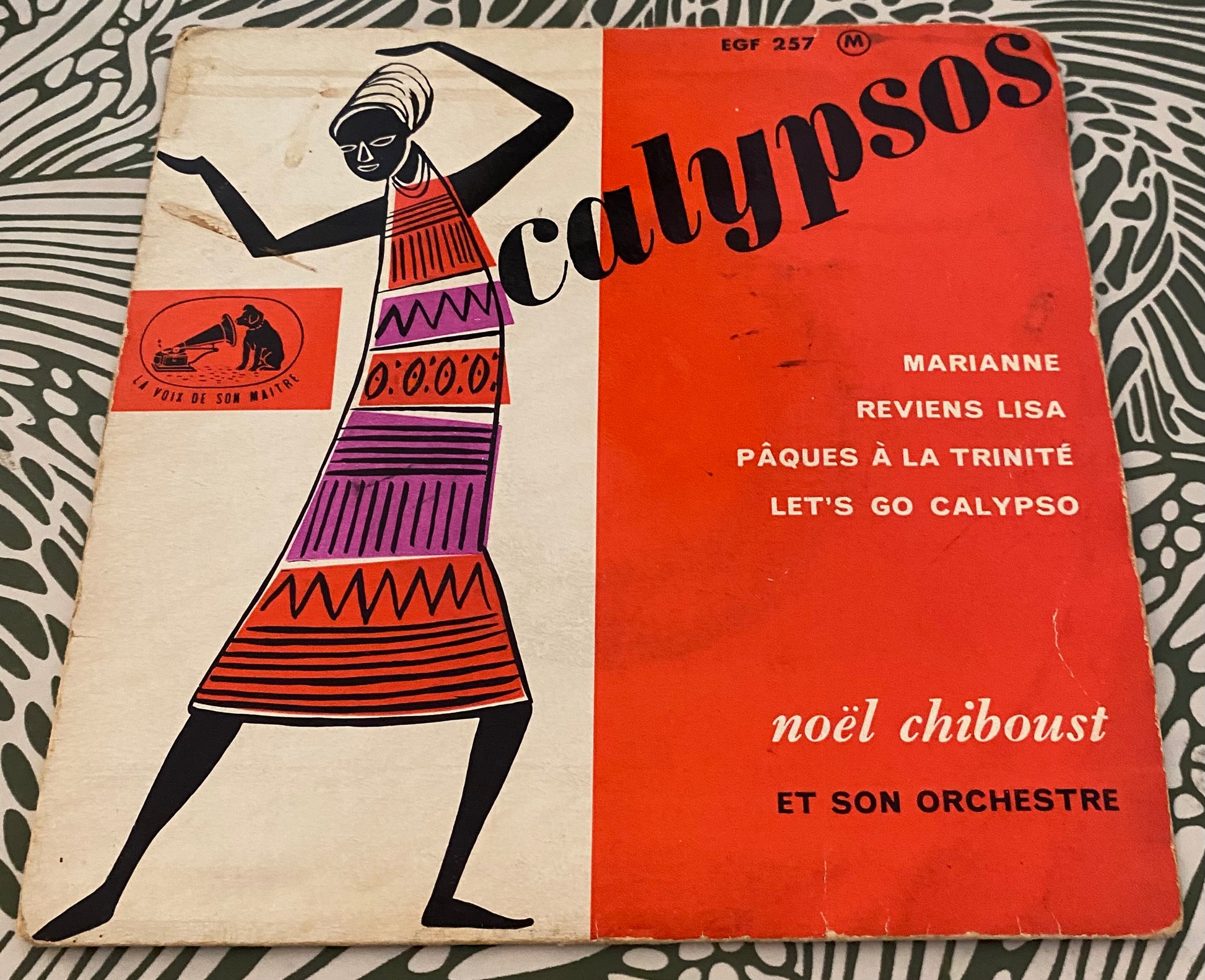 Disque vinyle 45 Tours Noel Chiboust et son orchestre. Calypsos
