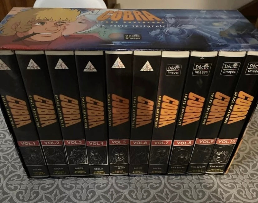 Coffret cassettes vidéo de collection COBRA. 10 cassettes