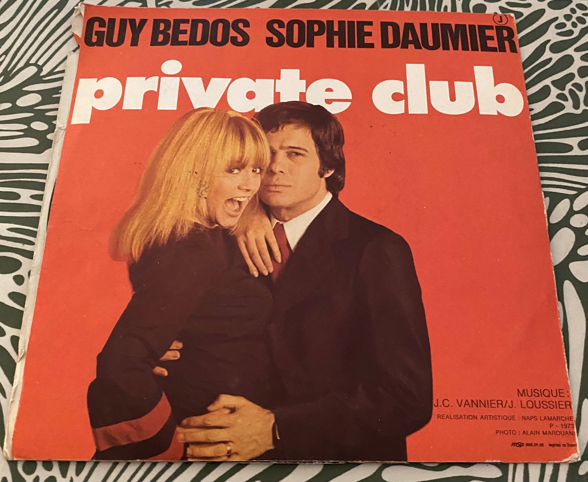 Disque vinyle 45 Tours Guy Bedos. Sophie Daumier. La drague 1973
