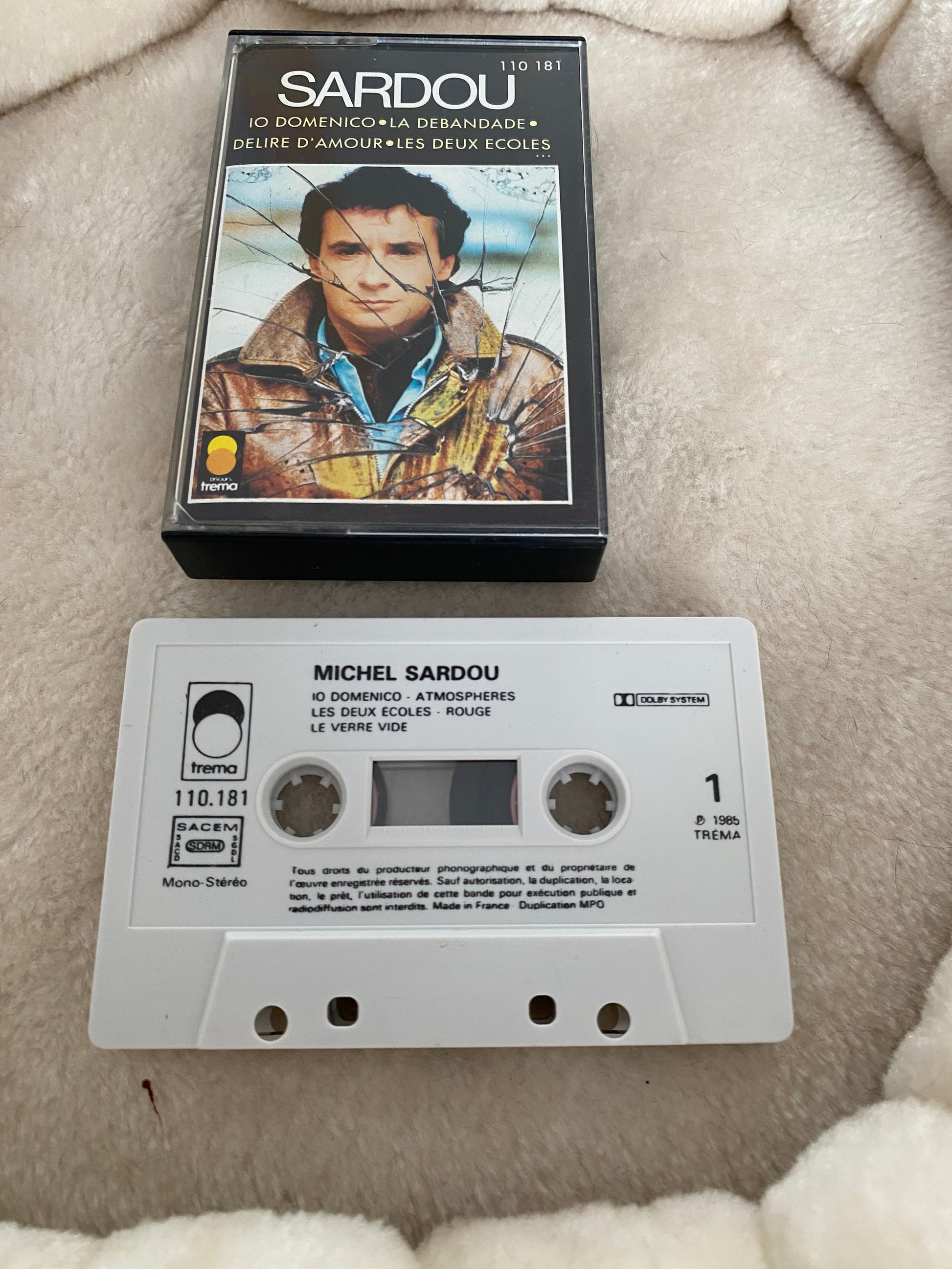 Cassette audio Michel Sardou. IO Domenico
