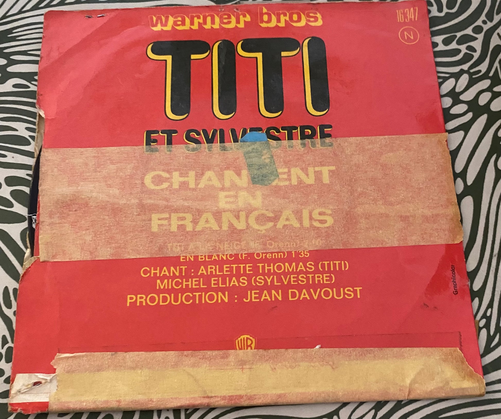 Disque vinyle 45 Tours Titi et Sylvestre chantent en français