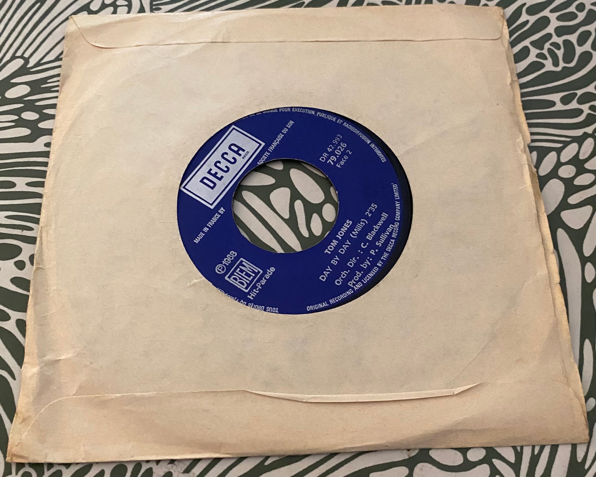 Disque vinyle 45 Tours Tom Jones. Help yourself 1968