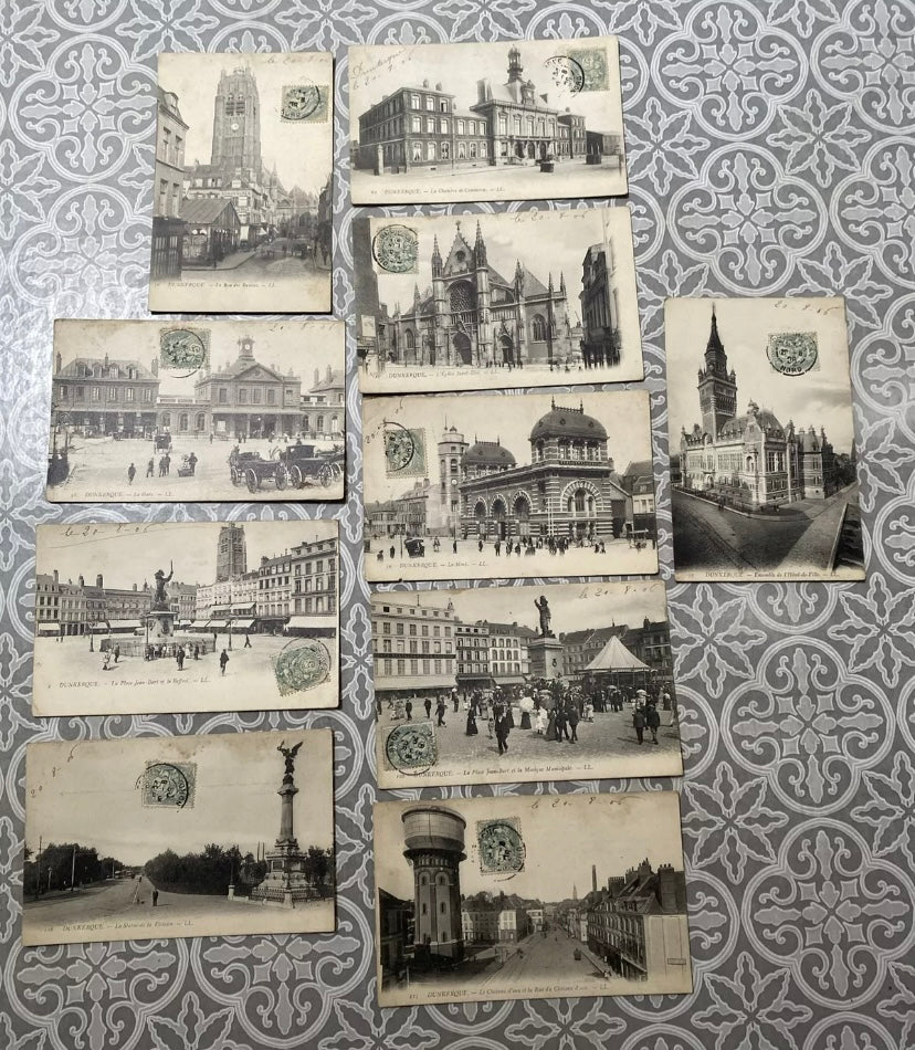 Cartes postales anciennes Dunkerque Lot de 10 Divers début 1900