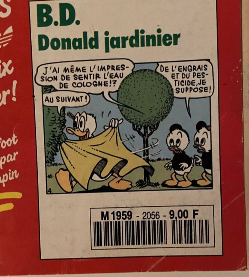 Bd ancienne le journal de Mickey numéro 2056. Spécial Foot. Platini