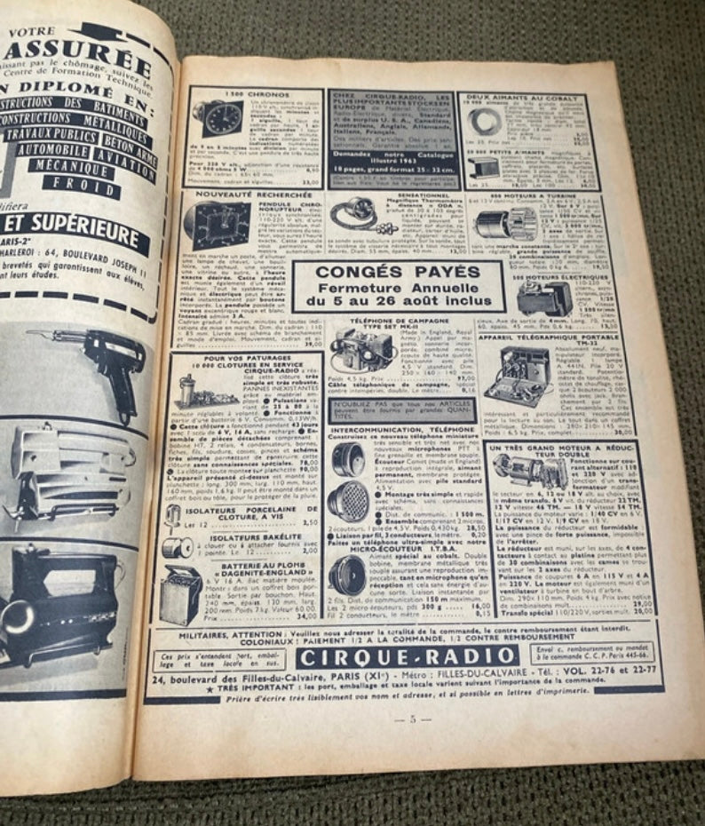Magazine ancien Système D cuisiner et manger au jardin 1963