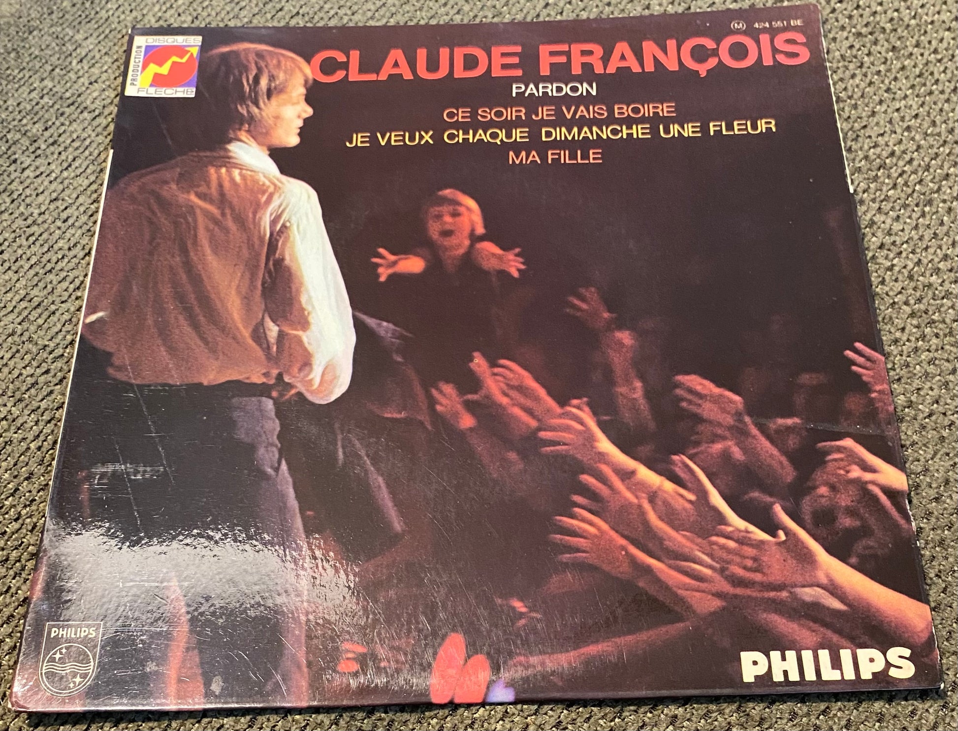 Disque vinyle 45 Tours Claude François. Pardon