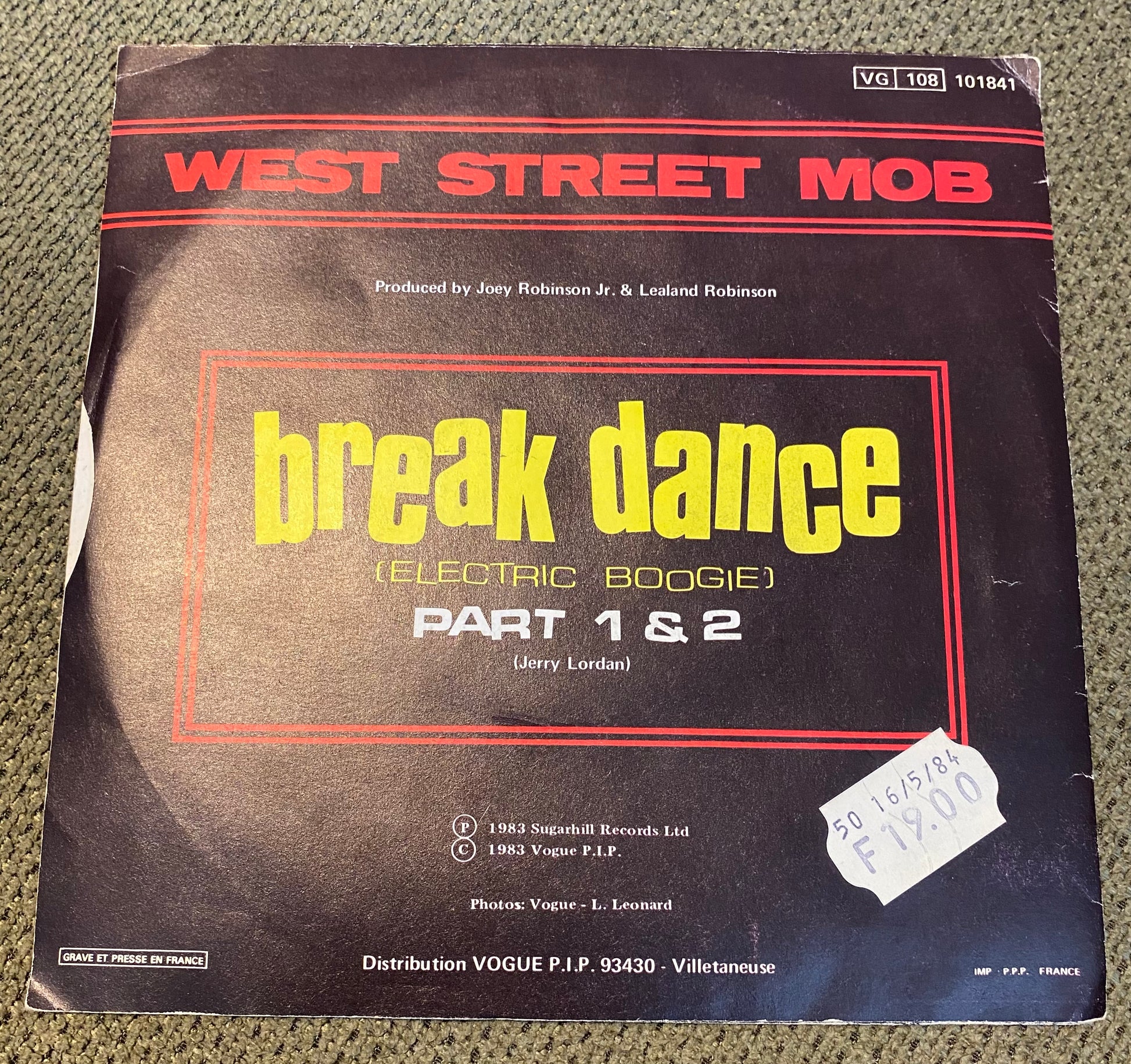 Disque vinyle 45 tours Break Dance part 1&2 Electric Boogie