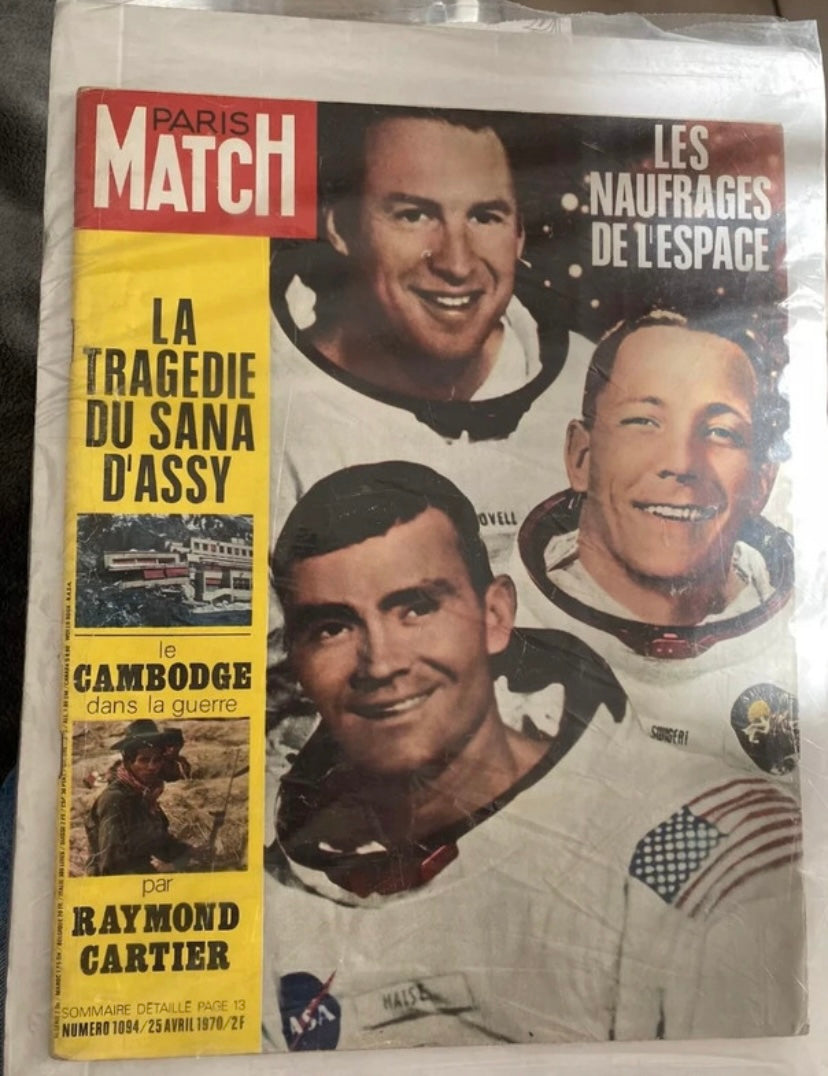 Magazine ancien Paris Match les naufragés de l’Espace. 1970