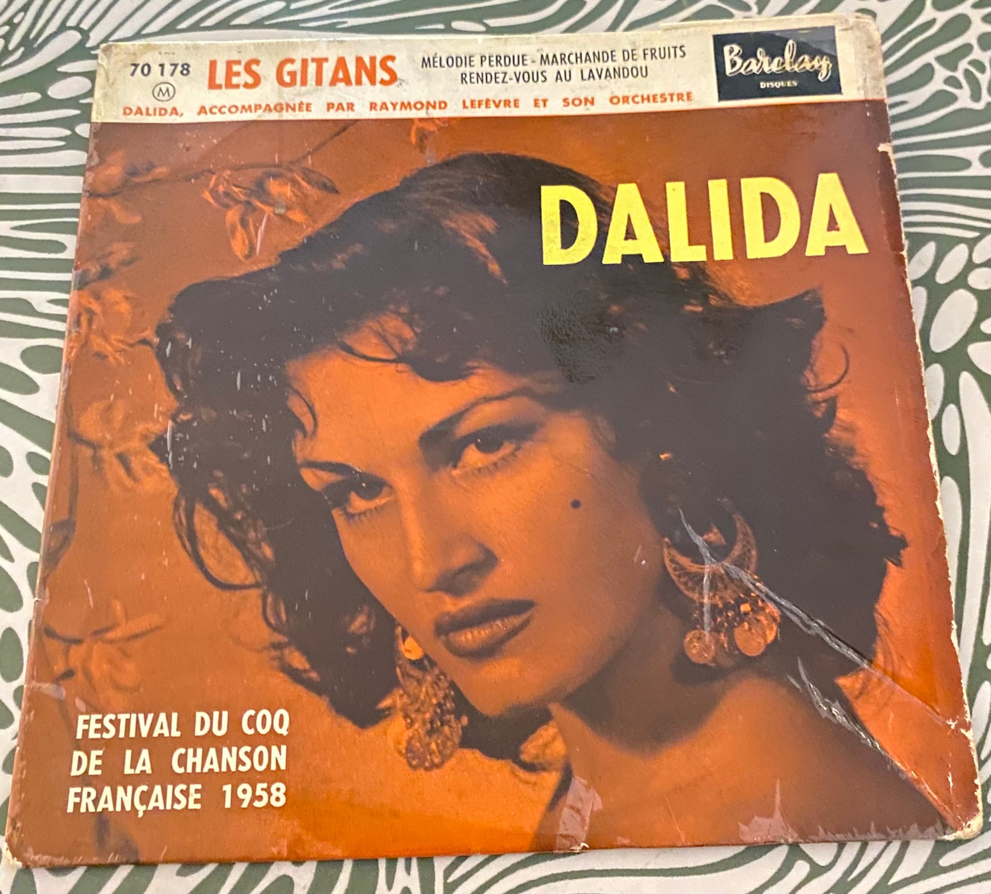 Disque vinyle 45 Tours Dalida. Les gitans
