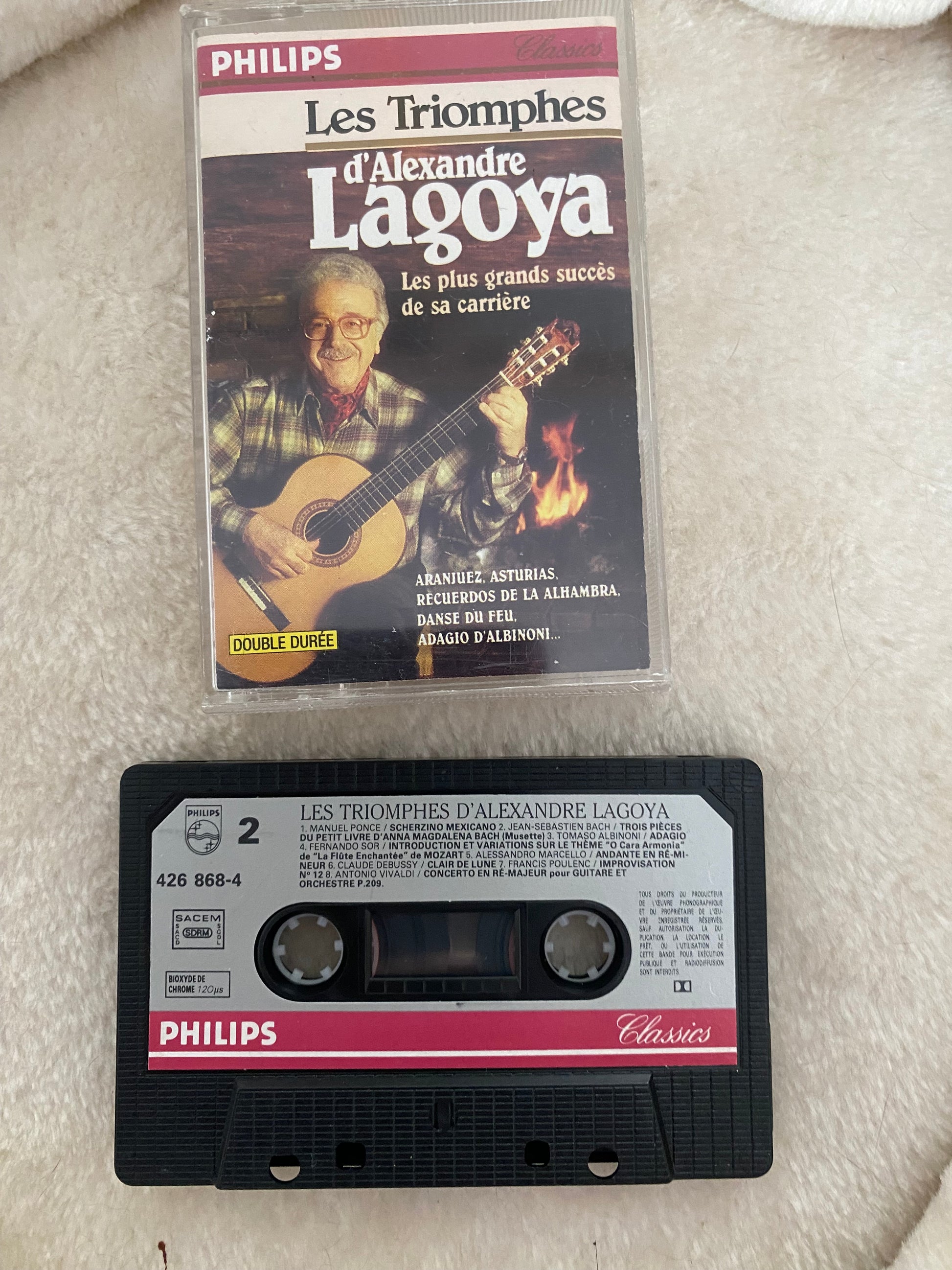 Cassette audio. Les triomphes d’Alexandre Lagoya. Les plus grands succès de sa carrière