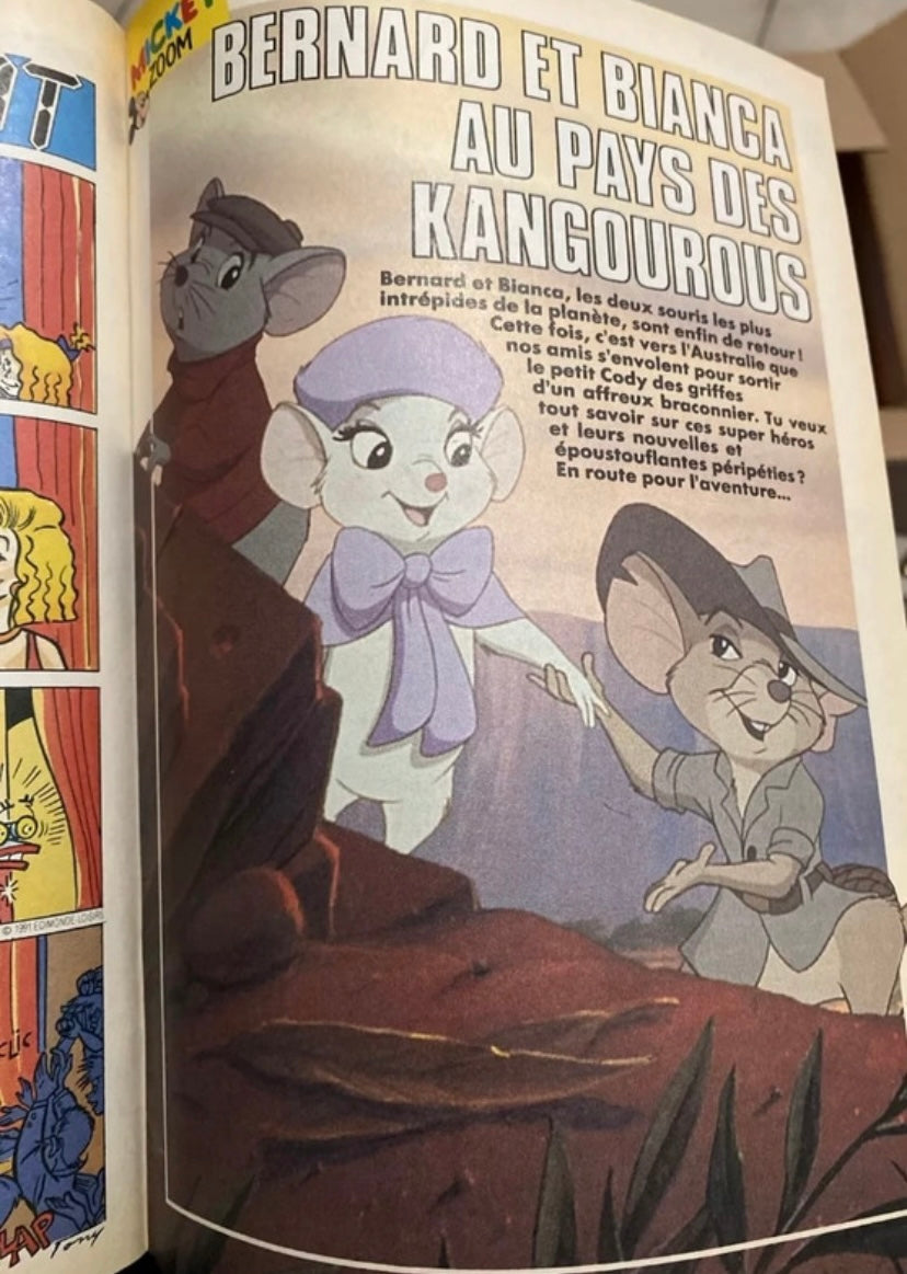 Bd ancienne le journal de Mickey numéro 2058. Bernard et Bianca. Pas d’images.