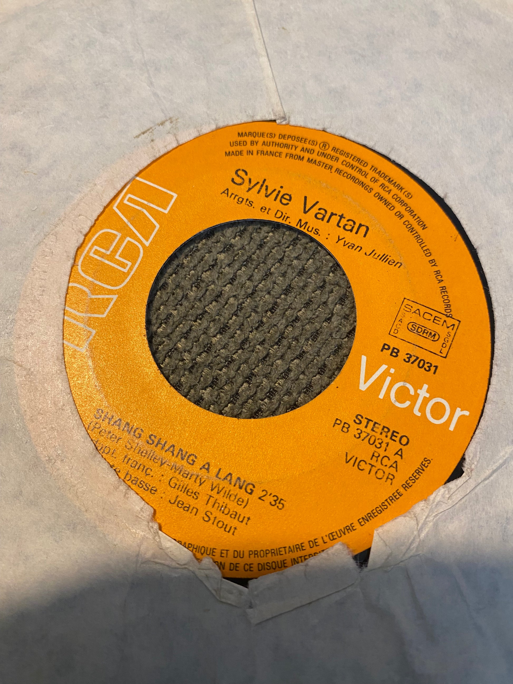 Disque vinyle Sylvie Vartan. Shang Shang A Lang