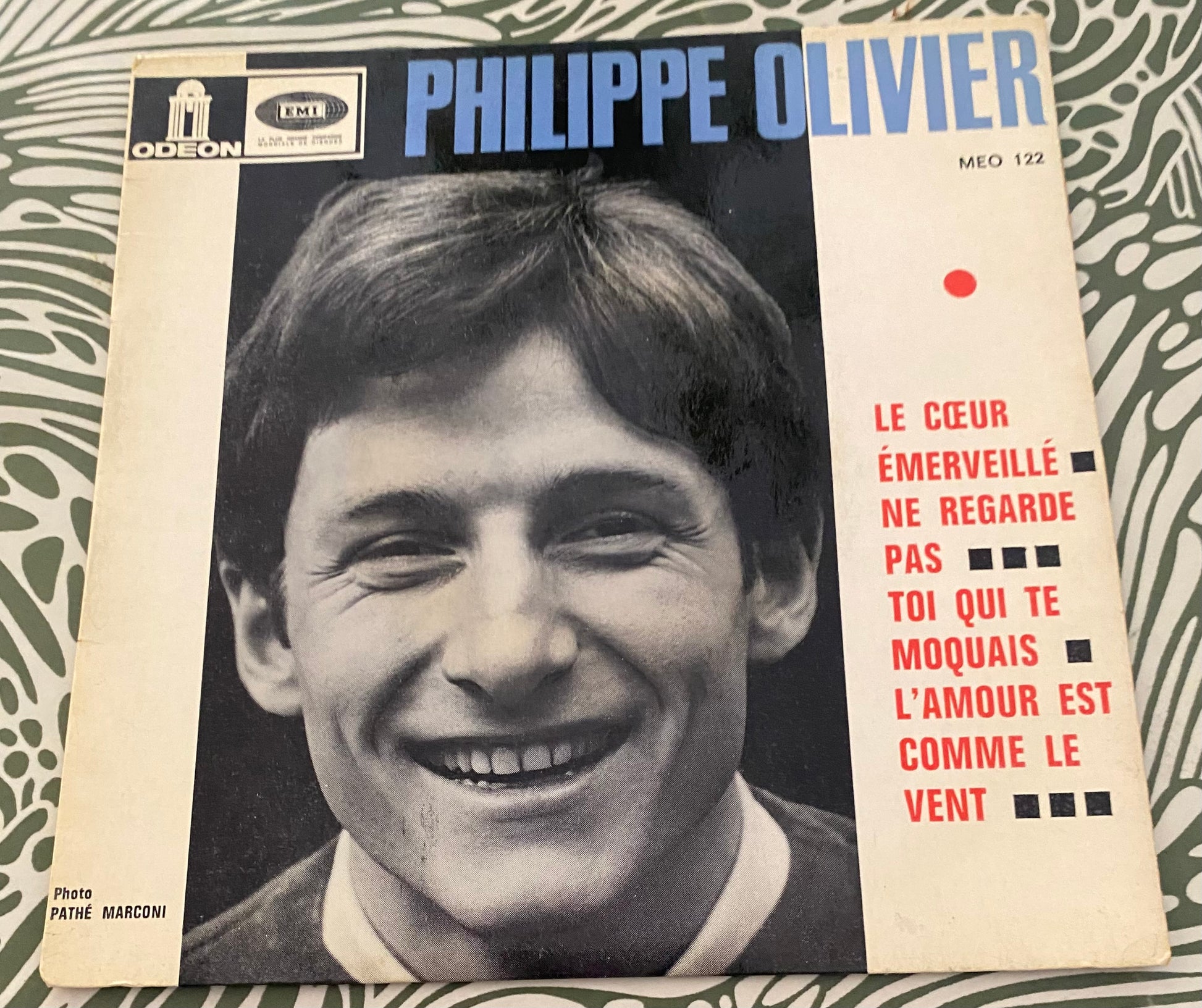 Disque vinyle 45 Tours Philippe Olivier. Le cœur émerveillé