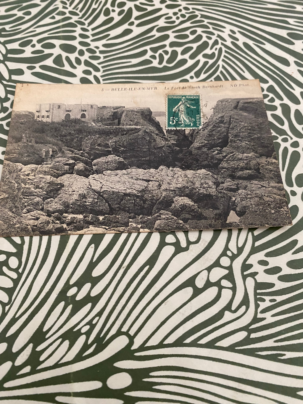 Carte postale ancienne Belle Île en Mer. Le fort de Sarah Bernhardt