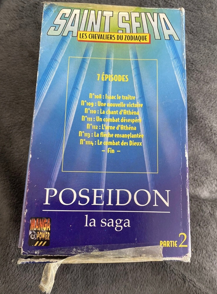 Coffret cassettes vidéo Manga Les Chevaliers du zodiaque Poseidon numéro 5-6-7-8