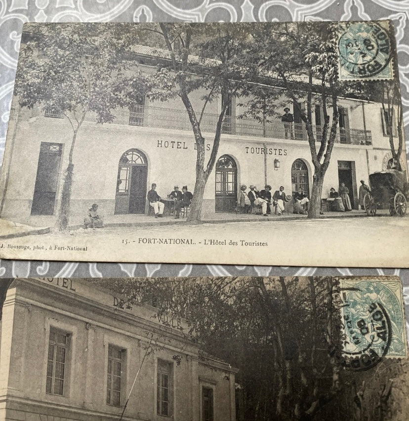 Cartes postales anciennes Fort national d’Algérie Hôtel de Ville et Tourisme Lot de 2