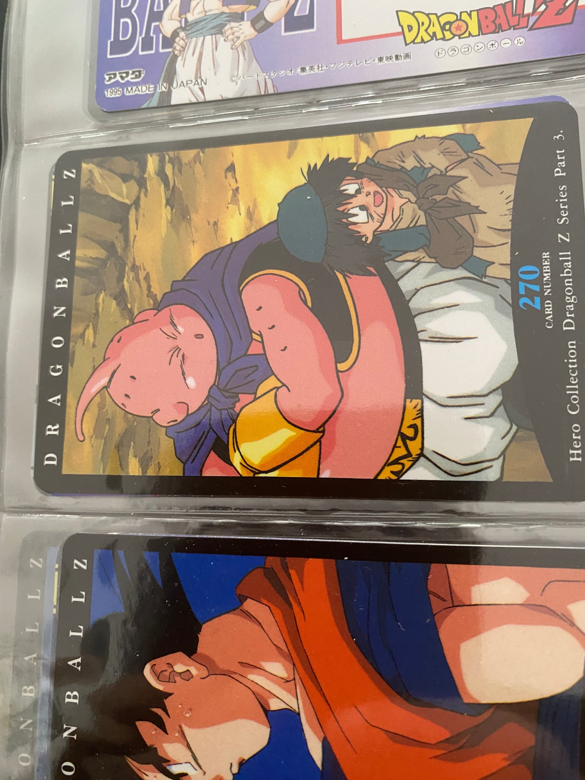 Dragon Ball Z part 3 cartes de collection numéro 270.271.272 Lot de 3