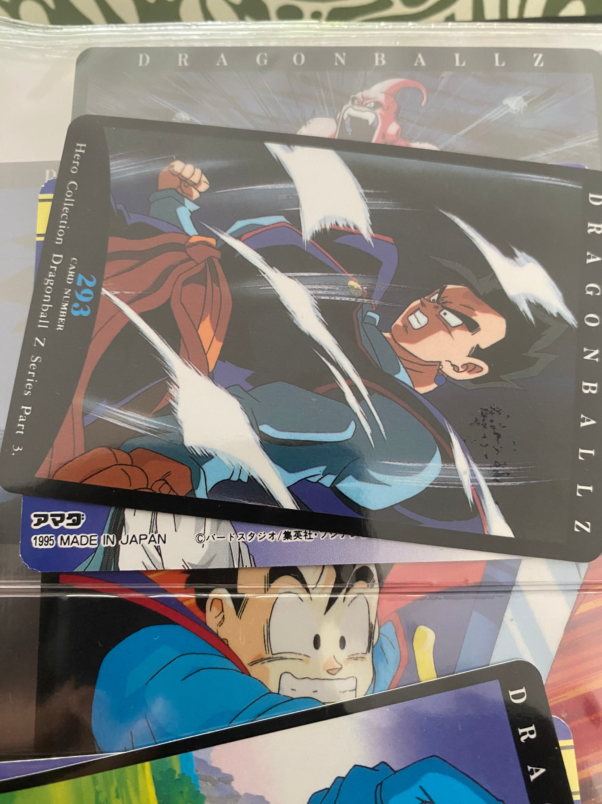 Dragon Ball Z part 3 cartes de collection numéro 293.294.295 Lot de 3