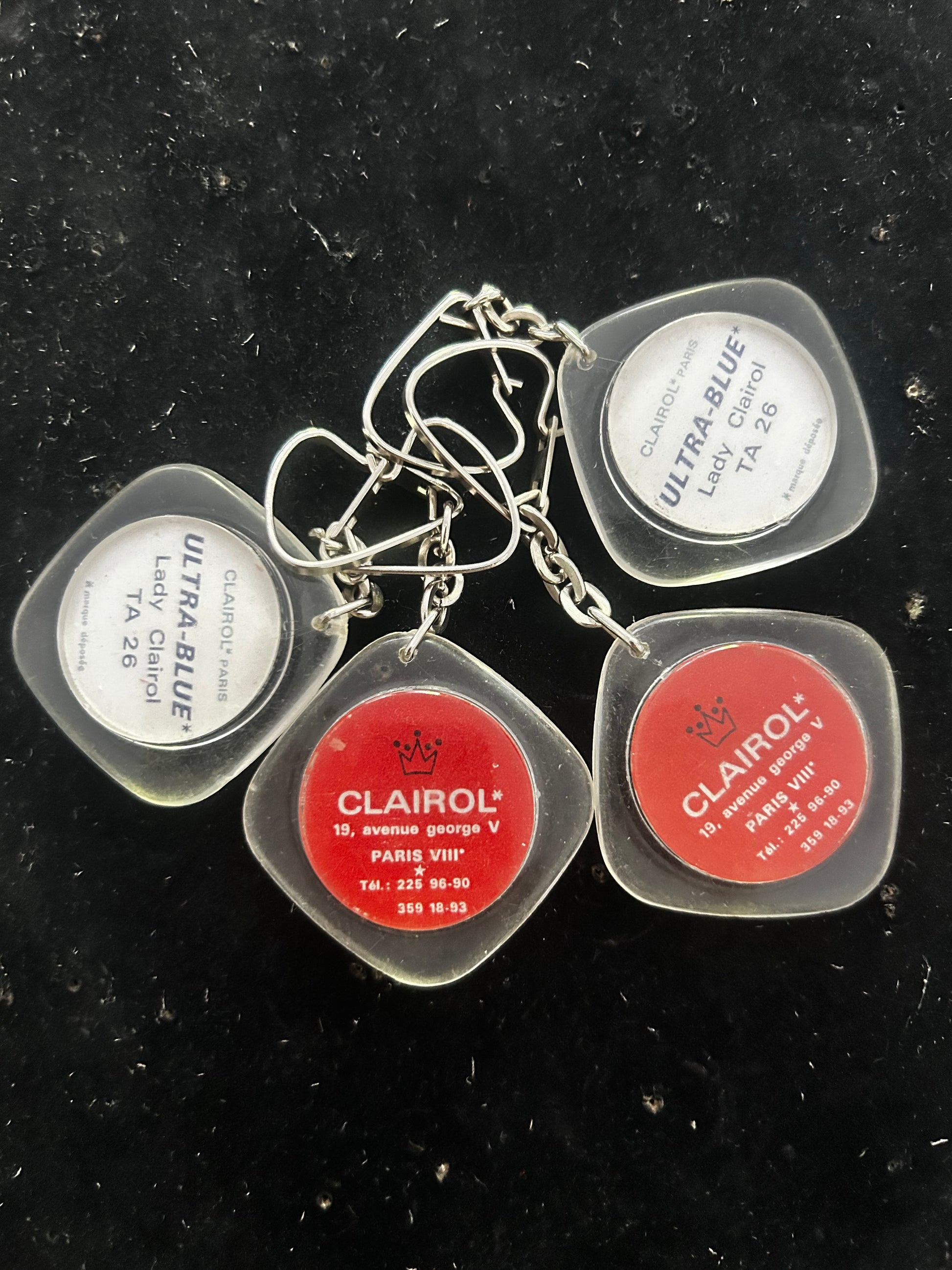 Porte clefs Clairol. Ultra bleue Lot de 4