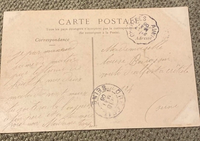 Carte postale ancienne rare. Beauce. Le départ pour les champs. 1906