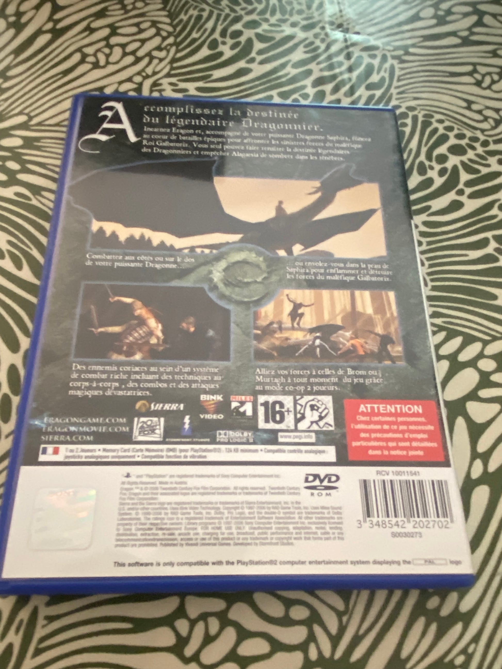 Jeu PS2 Eragon.