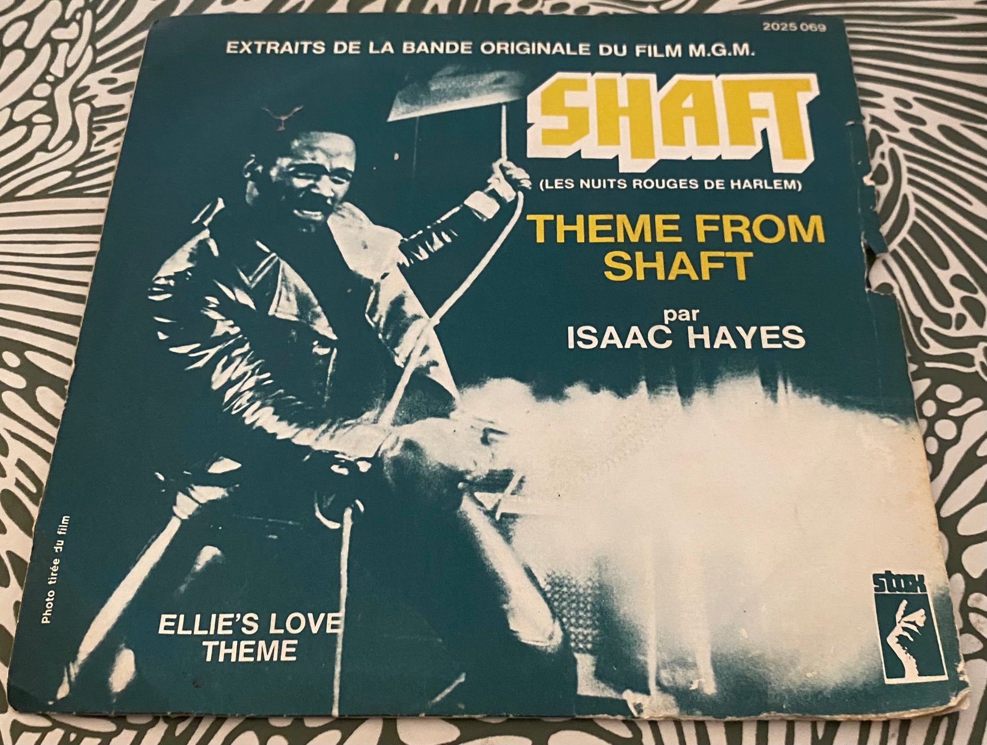 Disque vinyle 45 Tours Isaac Hayes . Bande originale du film Shaft. Thème from Shaft