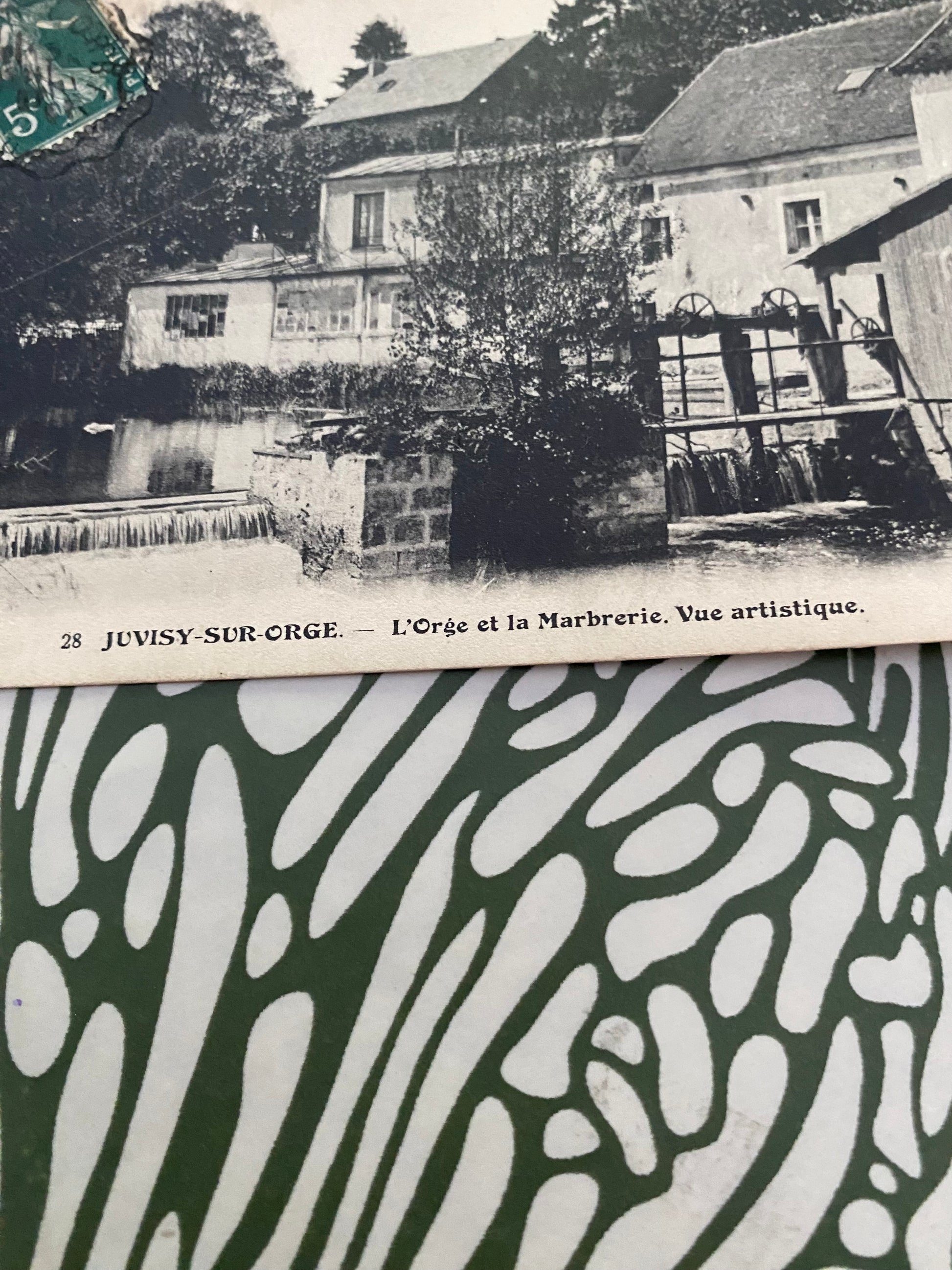 Carte postale ancienne Juvisy-Sur-Orge. L’Orge et la Marbrerie. Vue Artistique