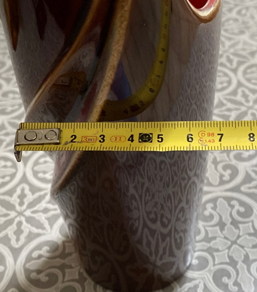 Vase ancien Vallauris, 6201. Auteur 20 cm largeur en haut 10 cm. Fabriqué en France.