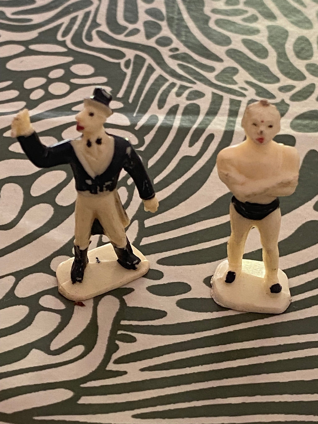 Figurines publicitaires Café Nadi. Rare personnages de cirque Lot de 2. Année 50.