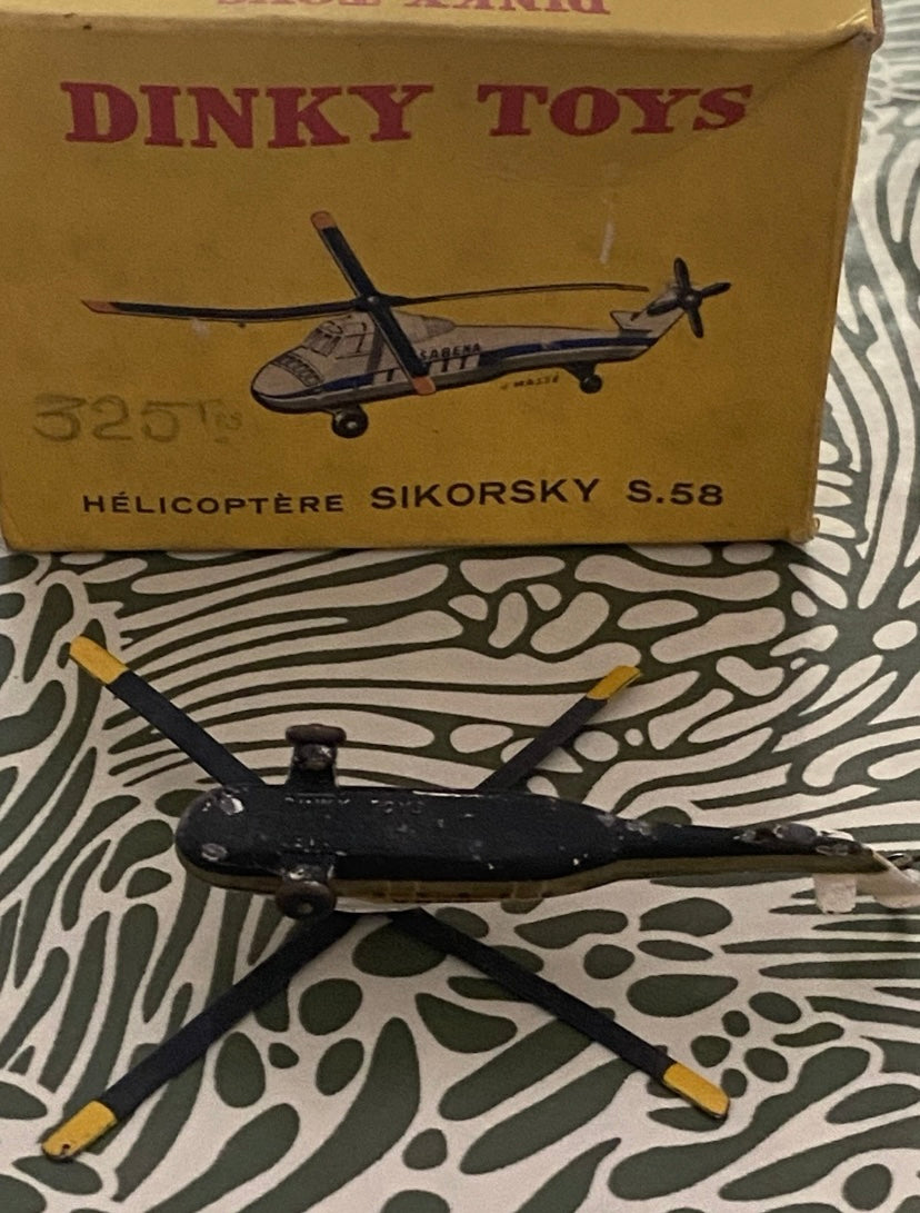 Dinky Toys hélicoptère Sikorsky S. 58 ancien dans sa boîte d’origine
