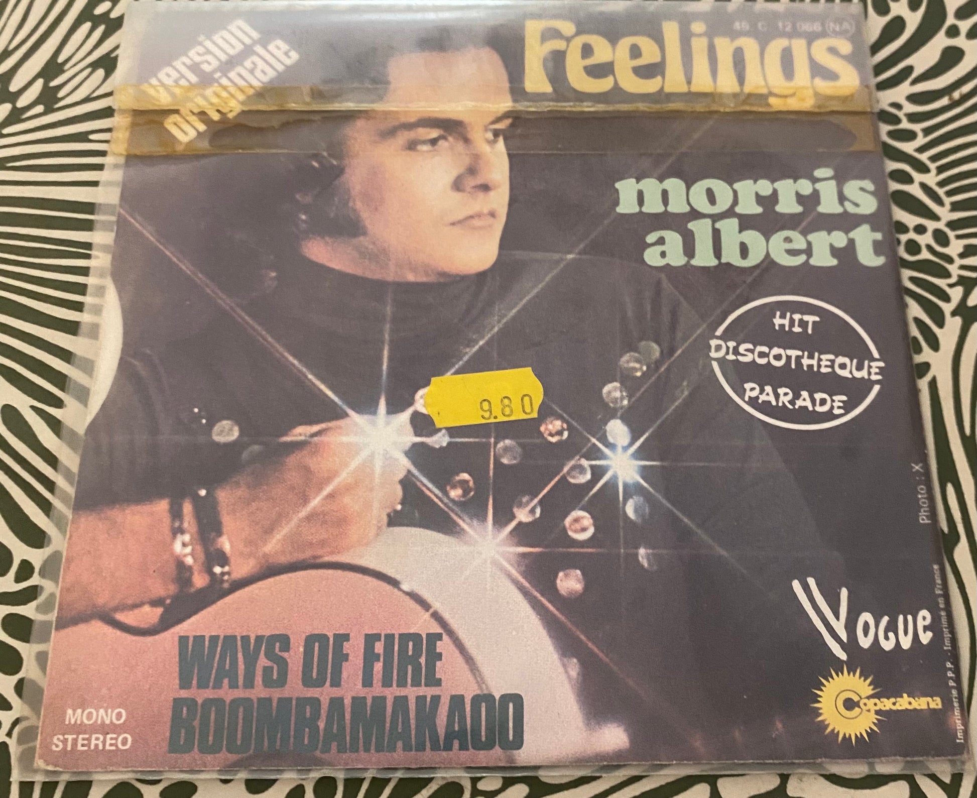 Disque vinyle 45 Tours Morris Albert. Feelings