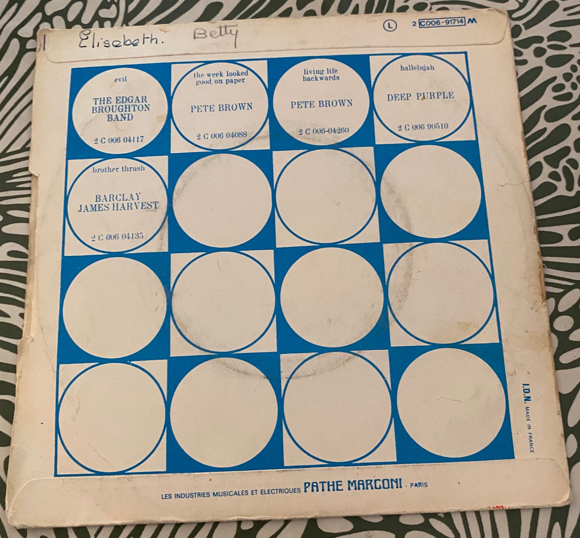 Disque vinyle 45 Tours Deep Purple. Black Night