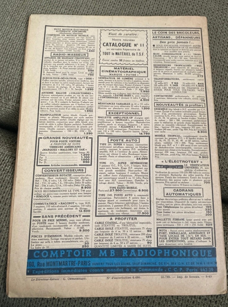 Magazine ancien Système D revue de bricolage. Scie à ruban