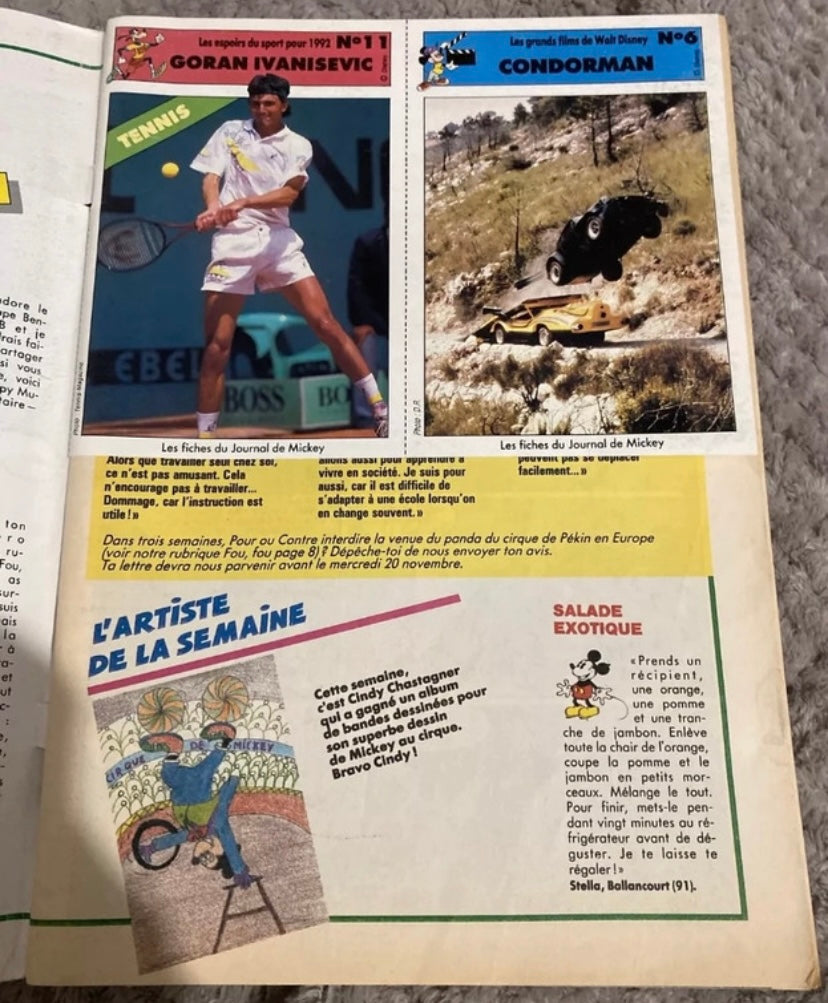 Bd ancienne le journal de Mickey numéro 2056. Spécial Foot. Platini