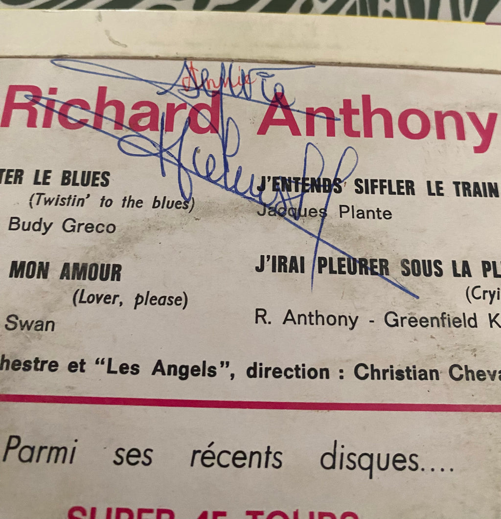 Disque vinyle 45 Tours Richard Anthony. J’irai twister le blues