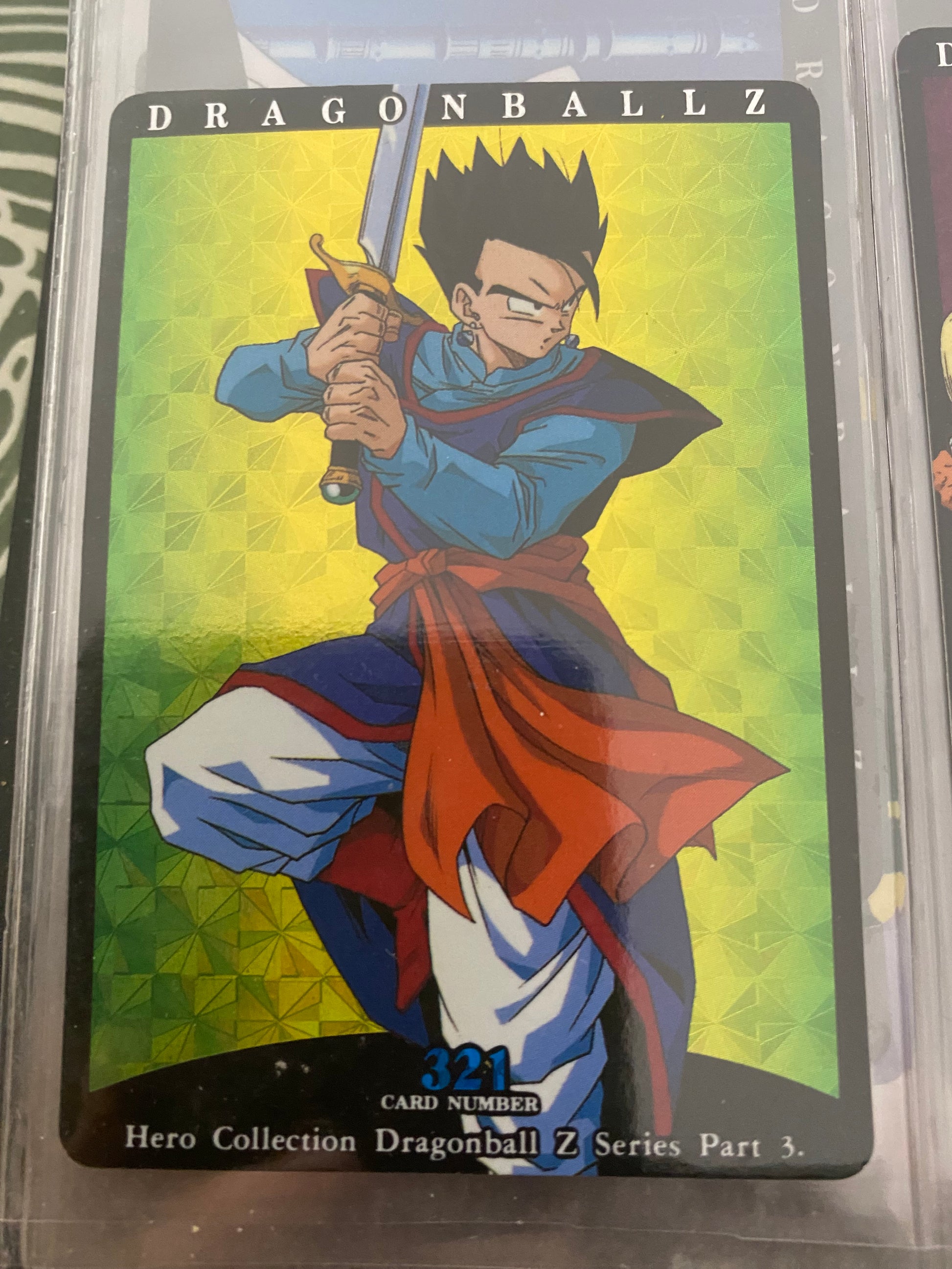 Dragon Ball Z part 3 carte de collection brillante numéro 321