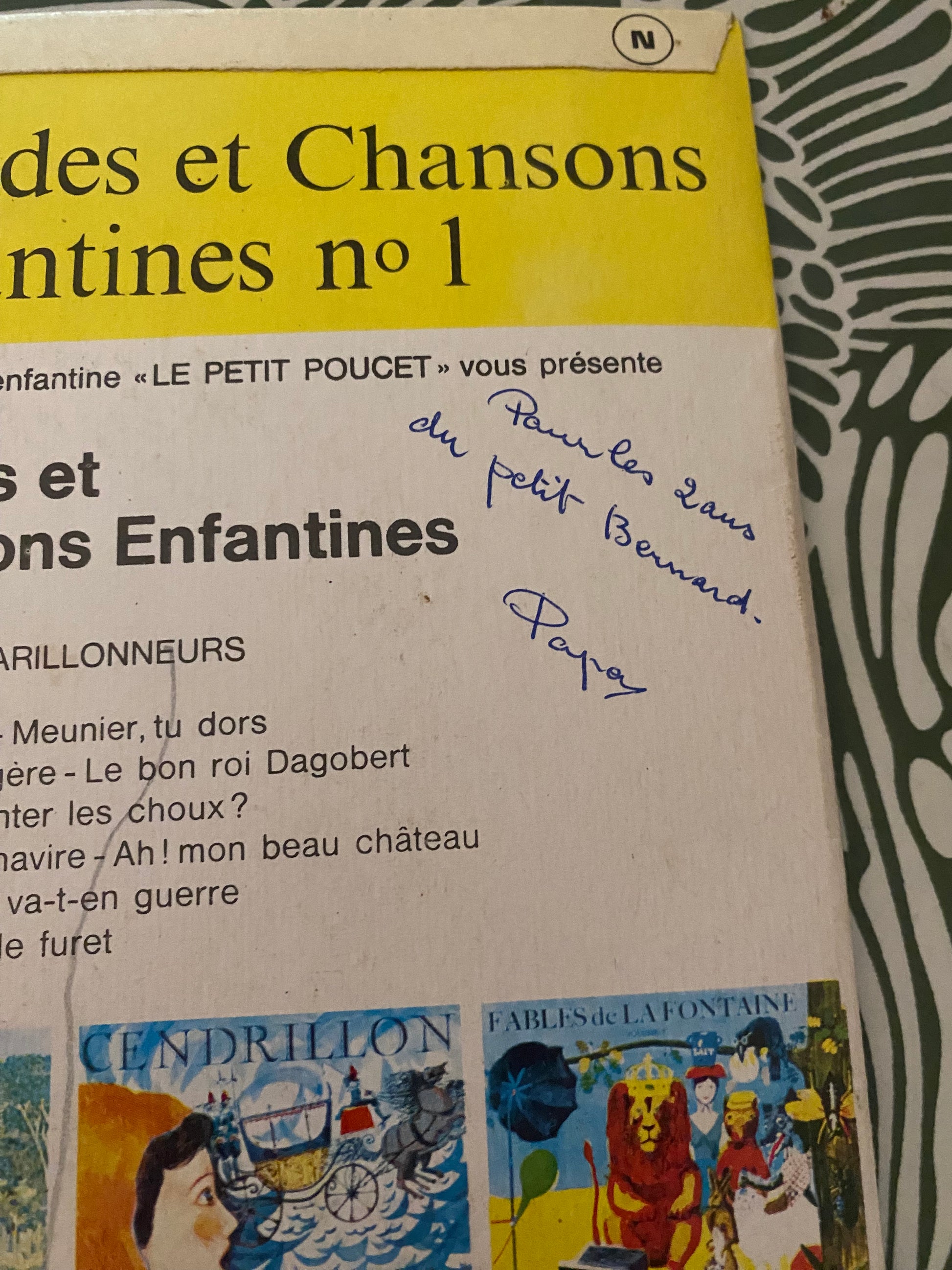 Disque vinyle Ronde et chansons enfantines numéro 1 PP19