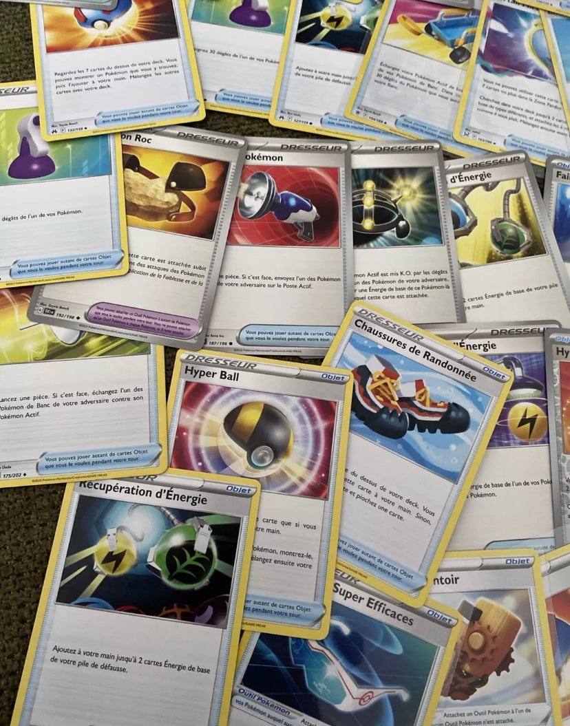 Cartes de collection Pokémon Dresseur Lot de 76. Sorties des boosters