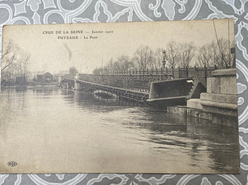 Cartes postales anciennes Puteaux inondations Janvier 1910 Lot de 6