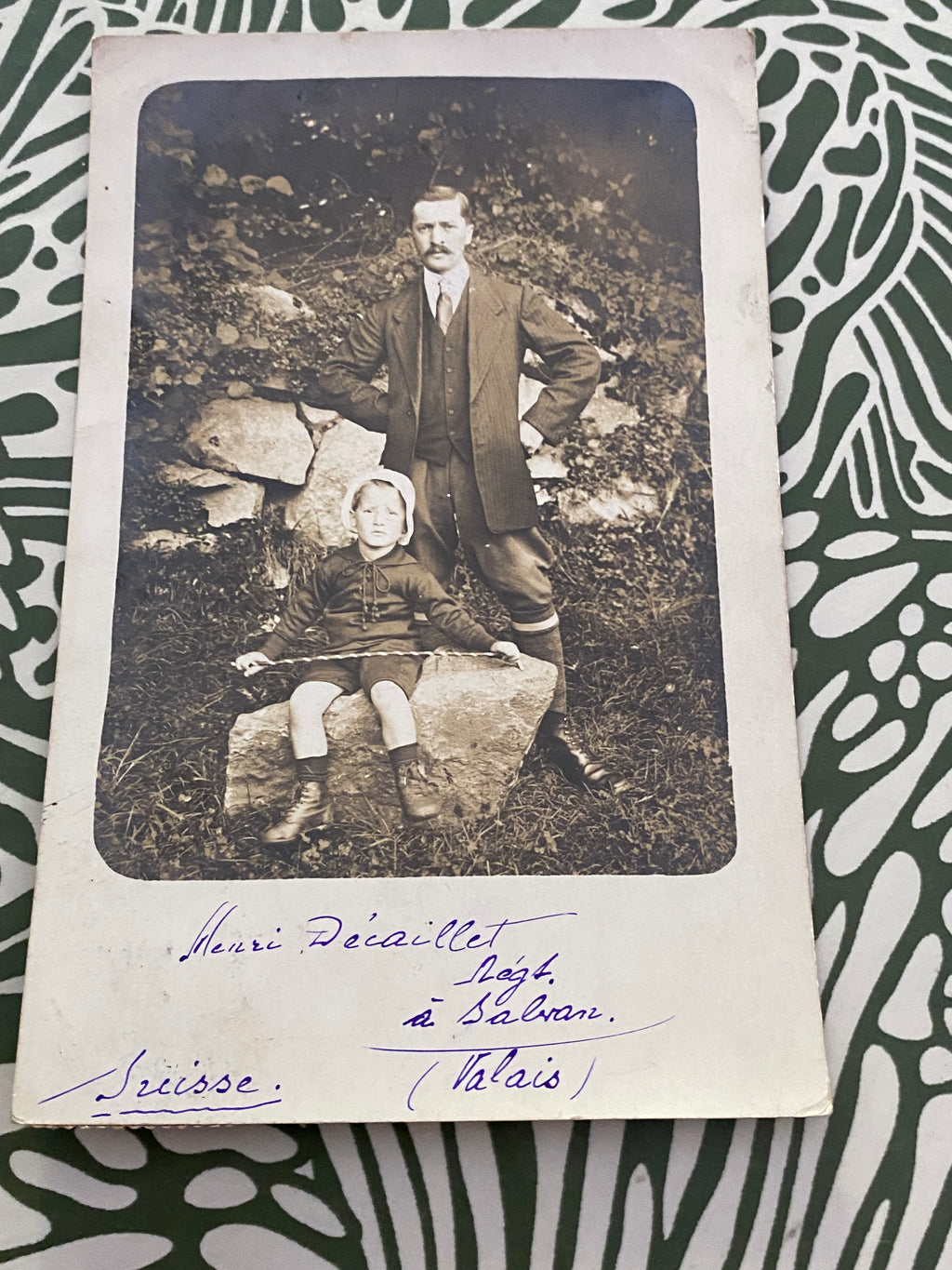 Carte postale ancienne Henri Decaillet. Régiment à Sabran. Valais. Suisse 1ere guerre mondiale