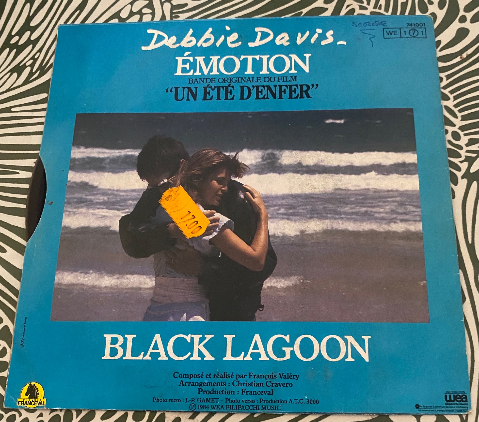 Disque vinyle 45 tours Debbie Davis. Émotion. Bande originale du film un Été d’enfer
