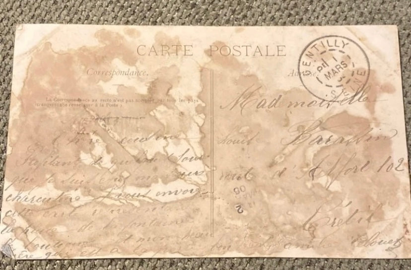 Carte postale ancienne Gentilly. Place de la fontaine. 1905