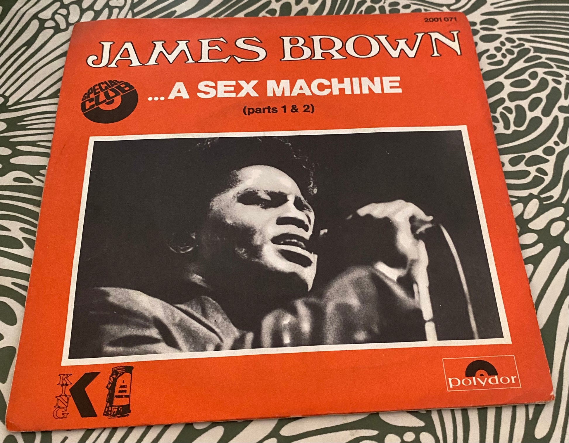 Disque vinyle 45 Tours James Brown. A Sex machine