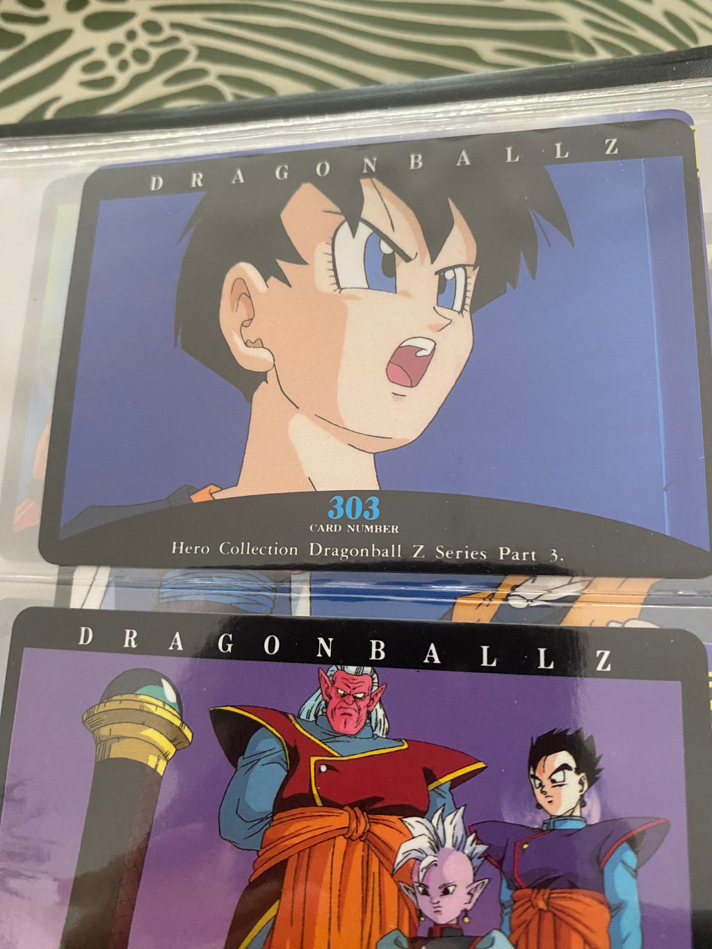 Dragon Ball Z part 3 cartes de collection numéro 303.304.305.306 Lot de 4