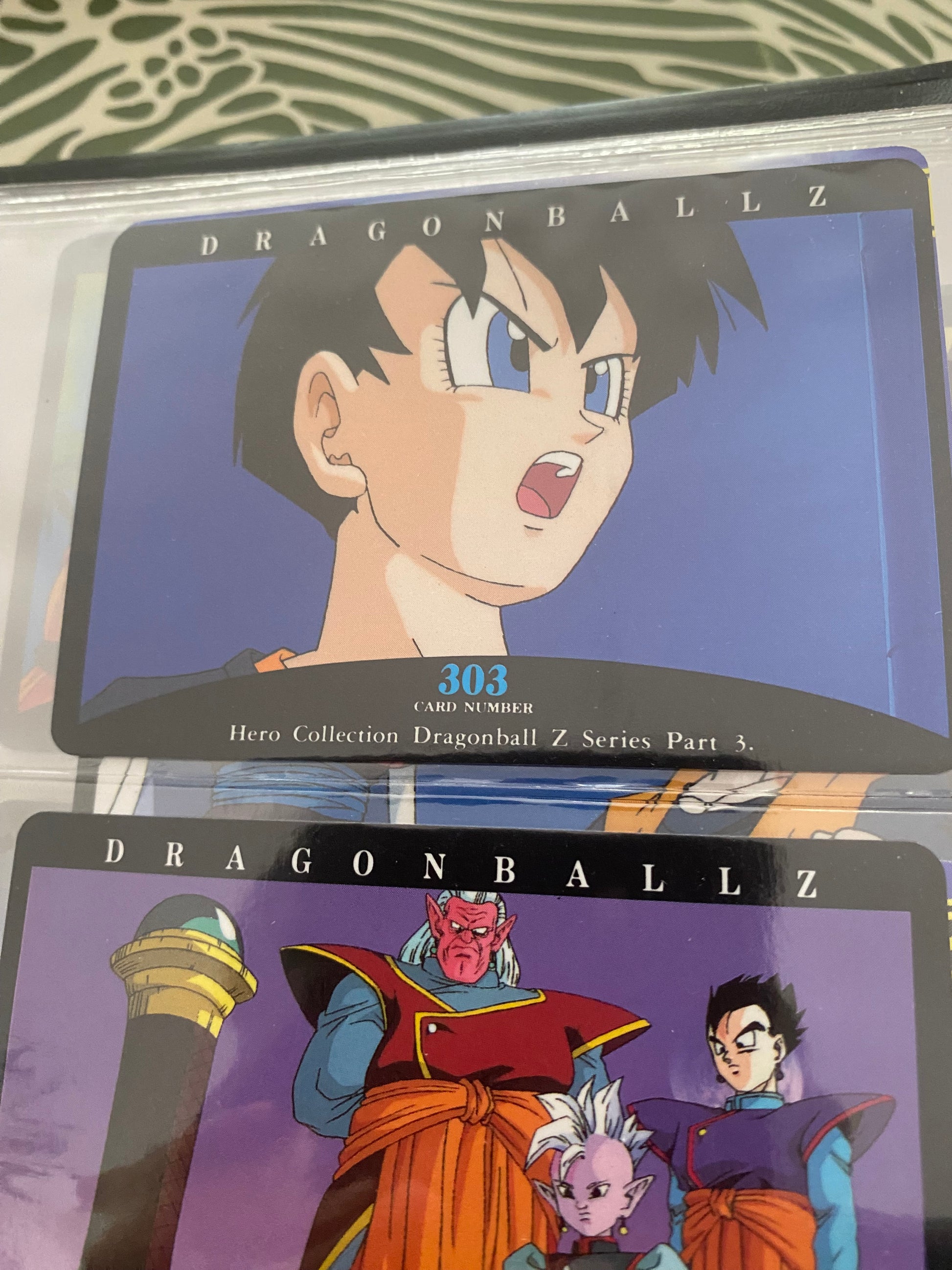 Dragon Ball Z part 3 cartes de collection numéro 303.304.305.306 Lot de 4