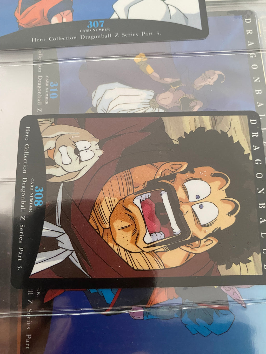 Dragon Ball Z part 3 cartes de collection numéro 307.308.312 Lot de 3